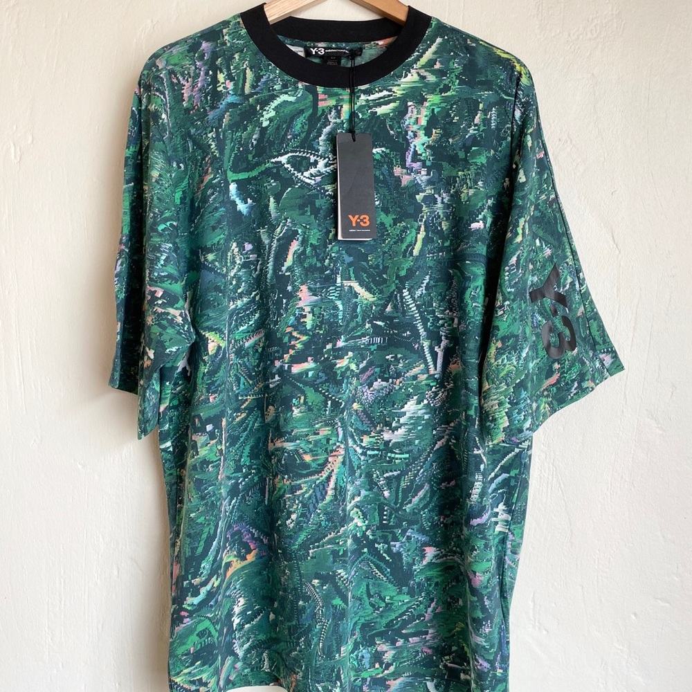 Y-3 Tropical Glitch Camo Print Collection T-Shirt